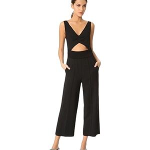 A.L.C Aurora Black Cutout Cropped Wide Leg Jumpsuit - 8